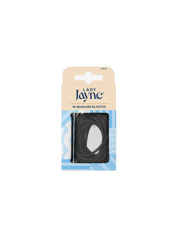 Lady Jayne Snagless Elastics Thin Black