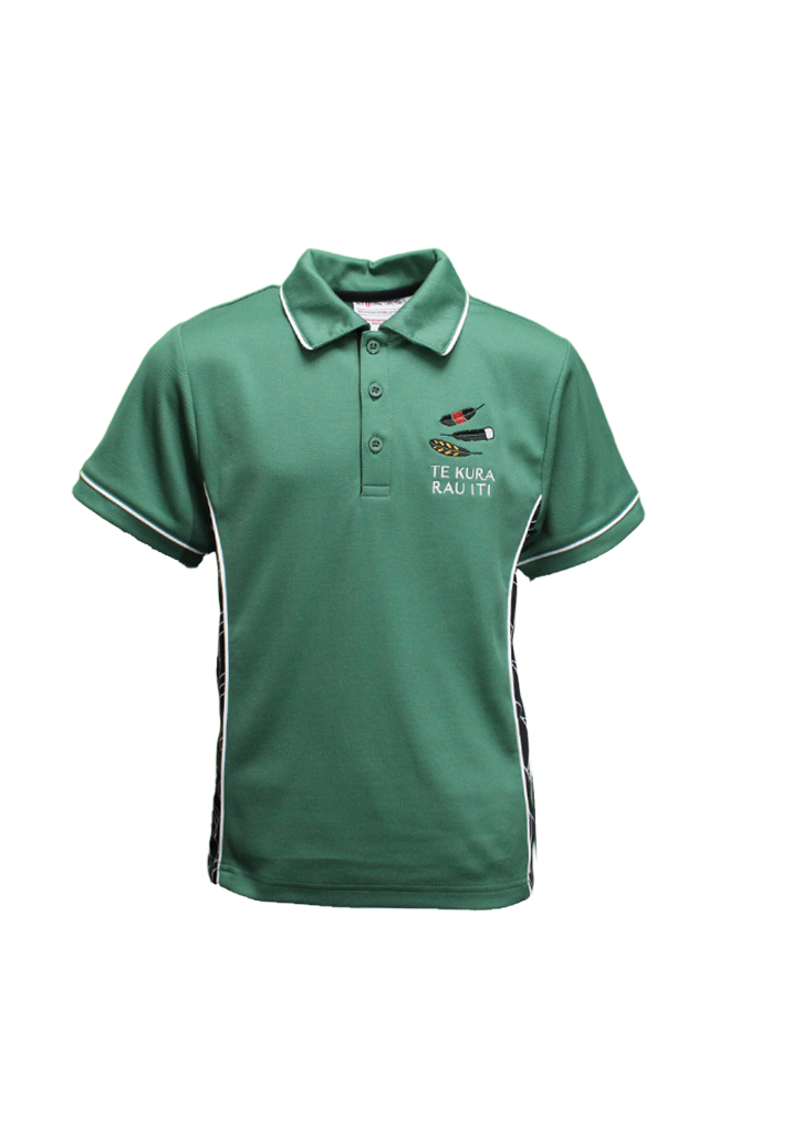 Te Kura Rau Iti Polo SS Forest/Black